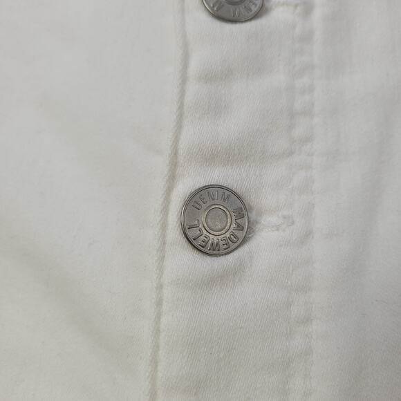 NWT Madewell 10" Hi-Rise Skinny Jeans White Button Fly Frayed Step Hem size 24 - Picture 11 of 16